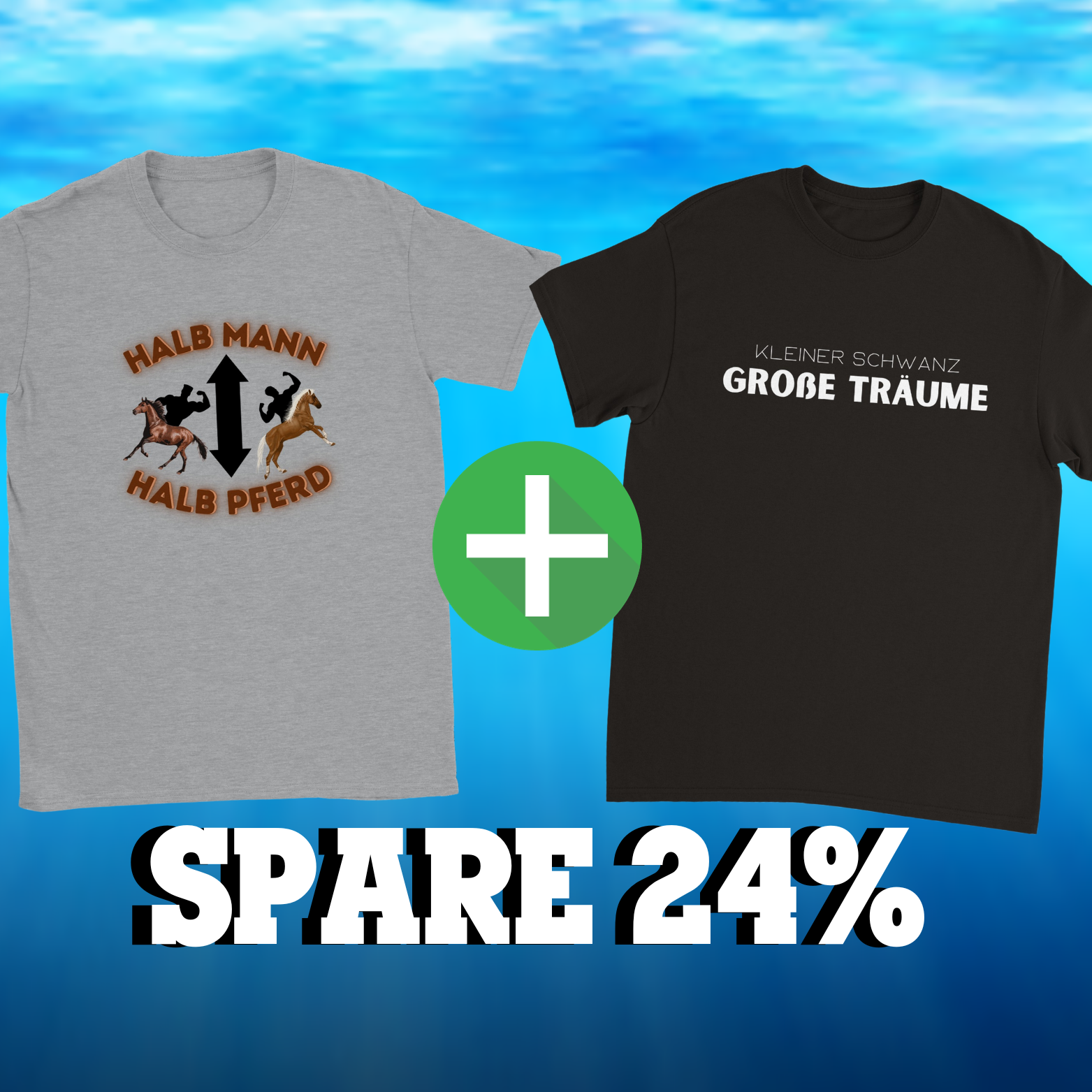 Halb Mann halb Pferd + Kleiner Schwanz große Träume Bundle