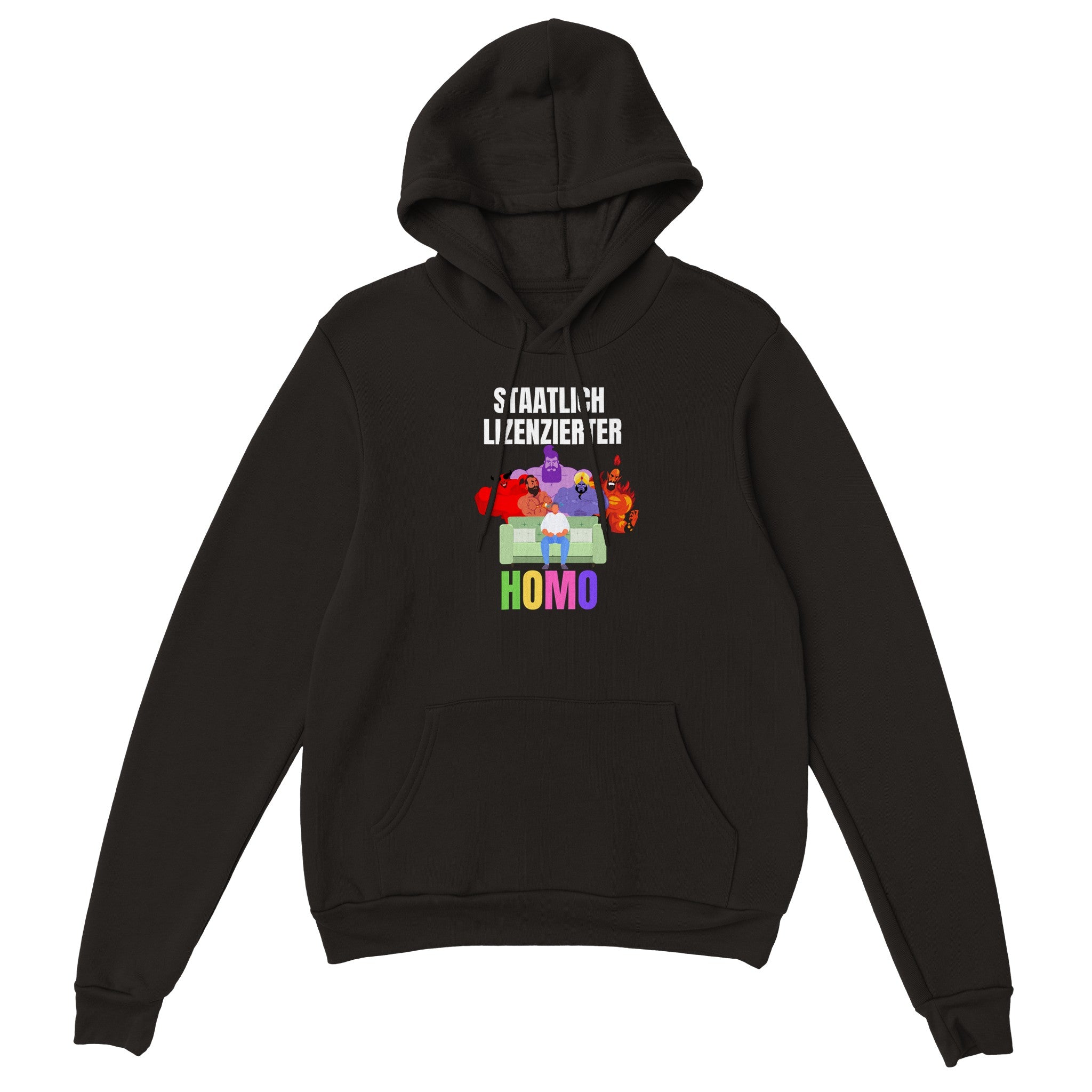 Ein witziger Hoodie mit wasch festem Aufdruck auf der Vorderseite. Der Memehoodie dient als hervorragendes Geschenk für Freunde, da der Unisex Schnitt ermöglicht, Männern und Frauen das Shirt zu tragen.